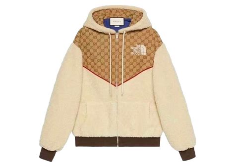 gucci canvas fleece jacket